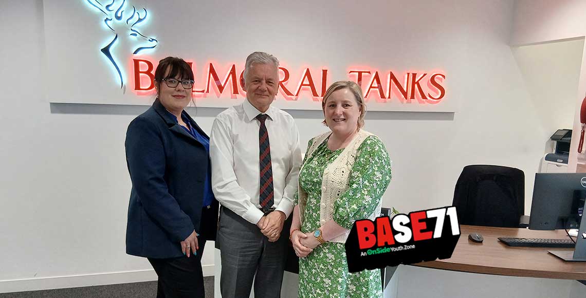 Balmoral Tanks becomes Base71 Youth Zone Founder Patron