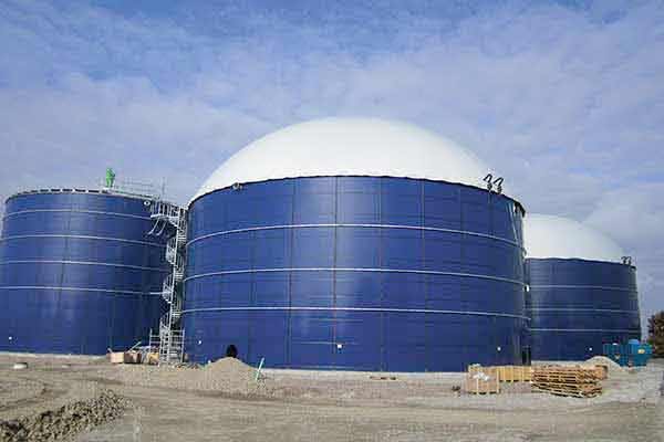 Balmoral anaerobic digester epoxy coated steel tank