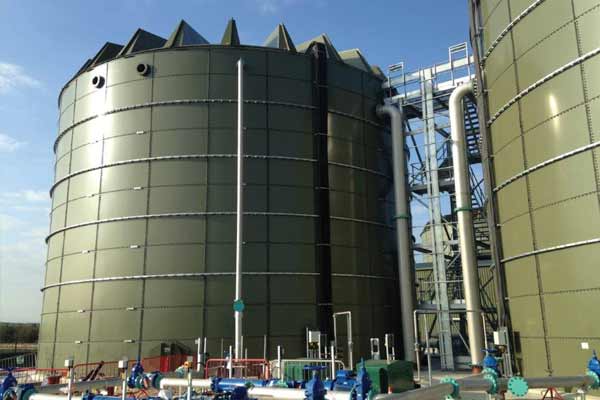 Balmoral anaerobic digester glass fused to steel tank