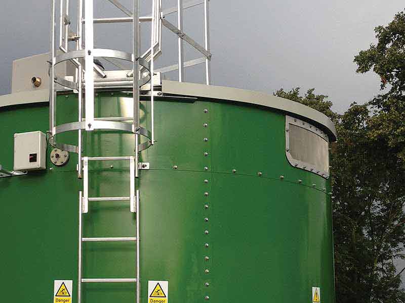Cylindrical steel tank corrosion protection
