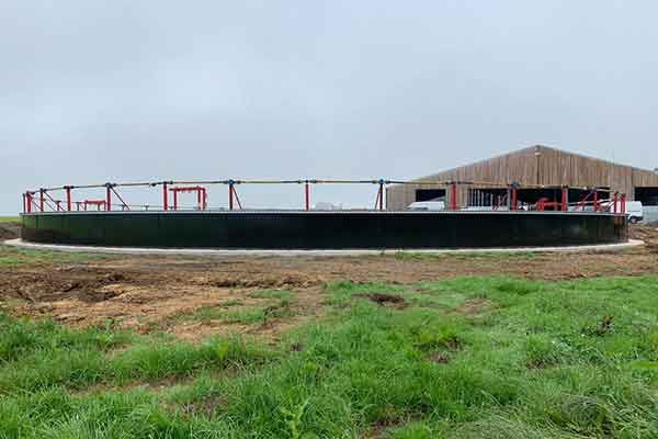 Glass fused to steel tank installation 1