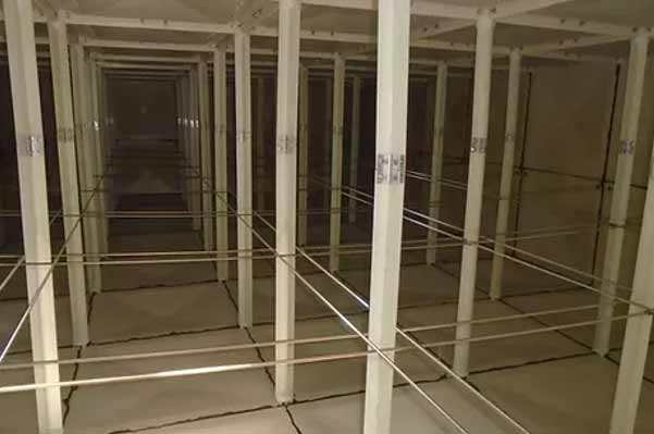 Inside of a storage tank